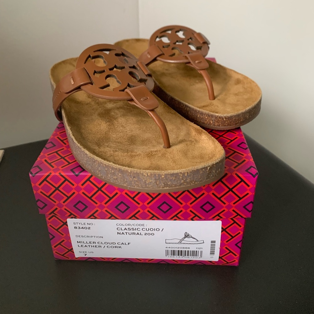 NIB TORY BURCH MILLER CLOUD SANDAL SIZE 7